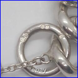 LOVELY 925 STERLING SILVER CHARM BRACELET WITH CHARMS HEAVY (75.92g) 7 INCH