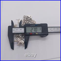LOVELY 925 STERLING SILVER CHARM BRACELET WITH CHARMS HEAVY (75.92g) 7 INCH