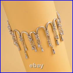 LUCY Q 925 Sterling Silver Designer Bracelet Size 8 Inches Metal Wt. 25.5 Gms