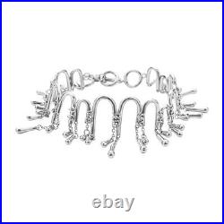 LUCY Q 925 Sterling Silver Designer Bracelet Size 8 Inches Metal Wt. 25.5 Gms