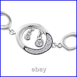 LUCY Q Multi Gemstone Charm Bracelet in Silver with Size 8 Inches TCW 0.52ct