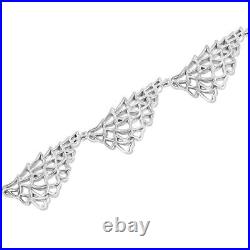 LUCY Q Silver Angel Wings Bracelet for Women Size 7.5 Inches with Lobster Clasp