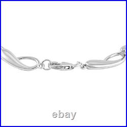 LUCY Q Silver Designer Bracelet for Women Size 8 Inches with Lobster Clasp