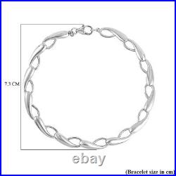 LUCY Q Silver Designer Bracelet for Women Size 8 Inches with Lobster Clasp