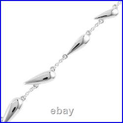 LUCY Q Silver Station Bracelet for Women Size 8 Inches with Lobster Clasp