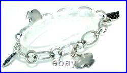 Ladies Womens 925 Sterling Silver Rare Charm Bracelet With Deck of Card Charms