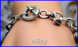 Lagos Multi Heart Charm Bracelet 925 Sterling Silver