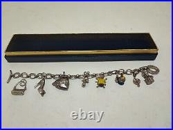 Links Of London Charm Bracelet With 8 Charms 37g Sterling Silver