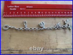 Links of London Charm Bracelet -Sterling Silver 925 Beautiful Charms