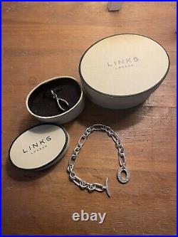 Links of London Silver Charm Bracelet & Charm Boxed