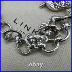 Links of London Silver T-Bar Bracelet with Two Charms with Box
