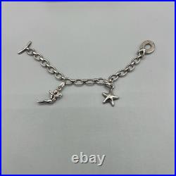 Links of London Silver T-Bar Bracelet with Two Charms with Box