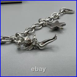 Links of London Silver T-Bar Bracelet with Two Charms with Box