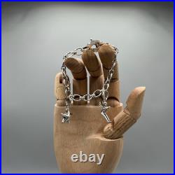 Links of London Silver T-Bar Bracelet with Two Charms with Box