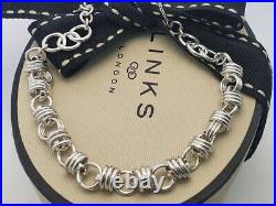 Links of London XS sweetie ring sterling silver chain charm bracelet