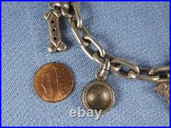 Lisa Green FineArf sterling silver dog charm toggle bracelet FAC hand crafted