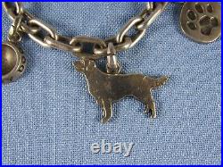 Lisa Green FineArf sterling silver dog charm toggle bracelet FAC hand crafted