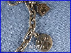 Lisa Green FineArf sterling silver dog charm toggle bracelet FAC hand crafted