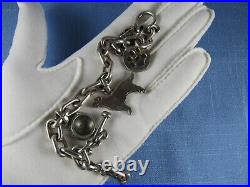 Lisa Green FineArf sterling silver dog charm toggle bracelet FAC hand crafted