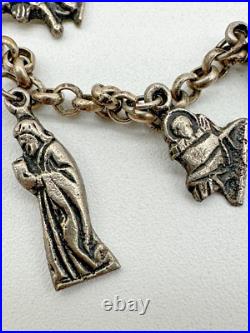 Lot of 4 Charm Bracelets, Sterling Silver, 925