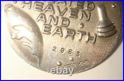Lovely Vintage Sterling Silver American History Medal Coin Charm Bracelet