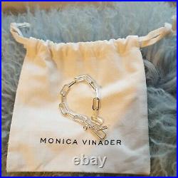 MONICA VINADER Silver Alta Capture Charm Bracelet, Brand New, RRP-£250