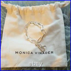 MONICA VINADER Silver Alta Capture Charm Bracelet, Brand New, RRP-£250