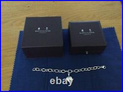 Mappin & Webb Sterling Silver heart charm bracelet High End London Jewel