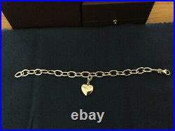 Mappin & Webb Sterling Silver heart charm bracelet High End London Jewel