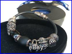 Men's Blog Aagaard LOVE LINKS Leather Bracelet with 9 charms Boxed