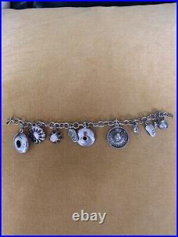 Mexico 925 Silver Vintage Antique charm bracelet