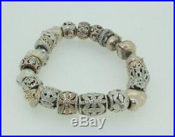 Michael Hill 10ct Rose Gold and Silver Charm Bracelet