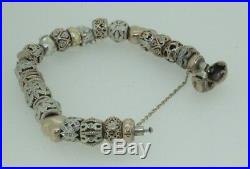 Michael Hill 10ct Rose Gold and Silver Charm Bracelet