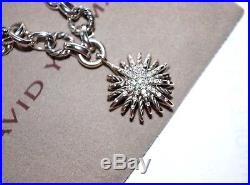 Mint David Yurman Starburst Charm Bracelet Diamond/sterling Silver $1450