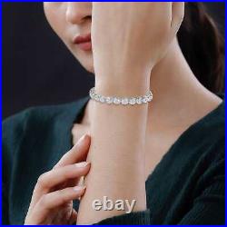 Moissanite Tennis Bracelet (Size 8) in Platinum Plated Sterling Silver 5.95