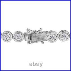 Moissanite Tennis Bracelet (Size 8) in Platinum Plated Sterling Silver 5.95