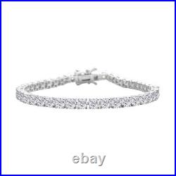 Moissanite Tennis Bracelet with Clasp in Silver Mother Wt. 8 Grams