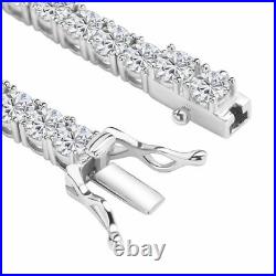 Moissanite Tennis Bracelet with Clasp in Silver Mother Wt. 8 Grams