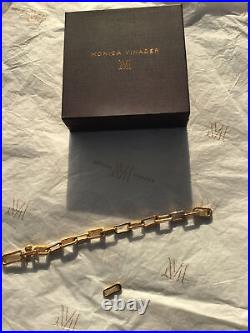 Monica Vinader Alta Capture Charm Bracelet Gold Vermeil -New