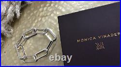 Monica Vinader Alta Capture Large Link Charm Bracelet Sterling Silver New
