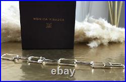 Monica Vinader Alta Capture Large Link Charm Bracelet Sterling Silver New