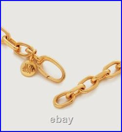Monica Vinader Alta Capture Mini Link Charm Bracelet 18ct Gold Plated RRP £250