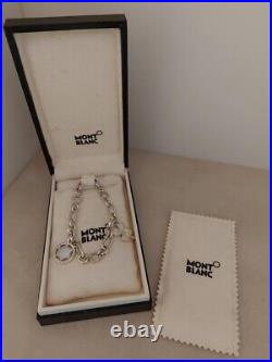 Mont Blanc Mother of Pearl Silver Bracelet with Diamond set Clover Leaf Charm