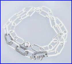 NEW 100% Authentic PANDORA Me 925 Silver Link Necklace DW Bracelet 399001C00