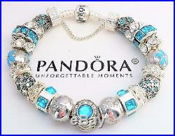 NEW Authentic PANDORA Sterling Silver BRACELET with European Beads & Charms #42