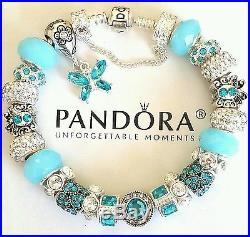 NEW Authentic PANDORA Sterling Silver BUTTERFLY BRACELET with European CHARM #49