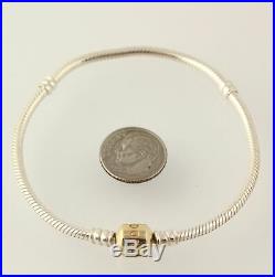 NEW Authentic Pandora Silver Charm Bracelet 6.7 Sterling & 14k Gold 590702HG-17