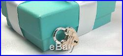 NEW Tiffany & Co. Heart Lock Charm for Bracelet Rose Gold 18k Key 750 Silver 925