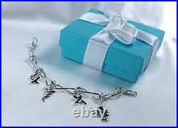 NEW Tiffany & Co. Paloma Picasso Charm Bracelet 7.5 Inch MED Sterling Silver 925