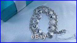 NEW Tiffany & Co. Zodiac Charm Bracelet Med Astrology Horoscope 7.5 Silver 925